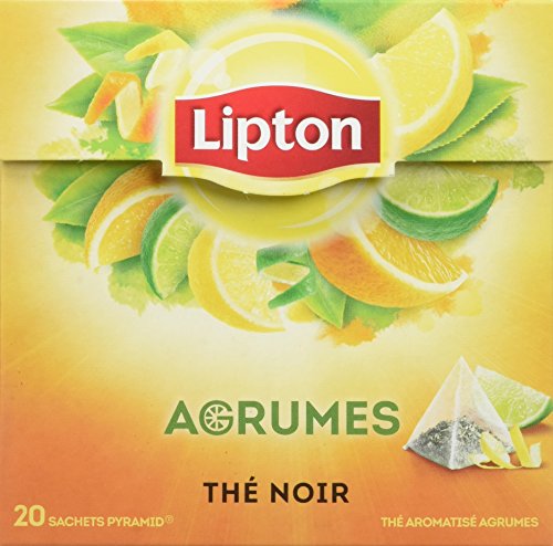 Lipton Pyramide Thé noir et citron 20 Sachets